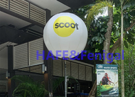 La publicidad del globo decorativo de la luna del trípode del PVC enciende la guía de la actividad de la exposición 600W los 90cm