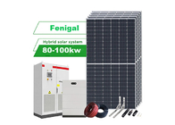 Sistema de energía solar híbrida de 80 kW 100 kW 60 Hz industrial con Lifepo4 o batería de litio