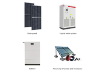 Mono paneles solares inversor y batería de almacenamiento de energía para el hogar completo 120KW 150KW