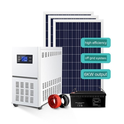 Hogar solar 220v6kw del sistema eléctrico del poder de batería fotovoltaico del panel del control fuera de la red del inversor