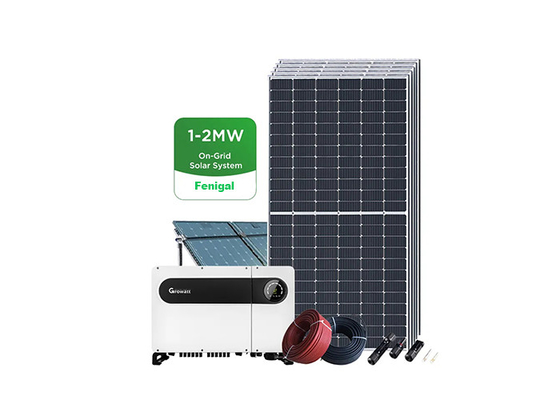 Sistema fotovoltaico solar de red para uso industrial 1MW 2MW 240Vac