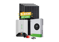 5.5kw Sistema de almacenamiento de energía de energía solar fuera de la red paquete completo Silicio monocristalino