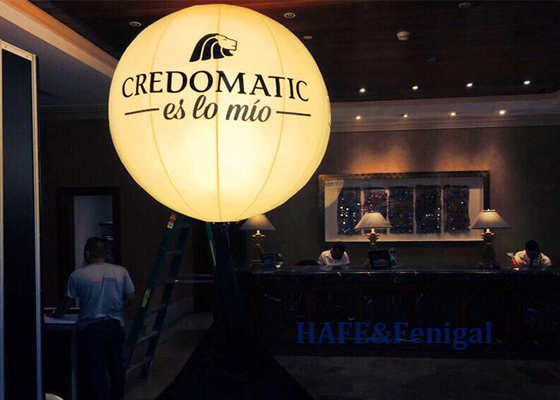 Luz de globo inflable comercial 3m Bola de aire de PVC personalizada con luz LED 800W