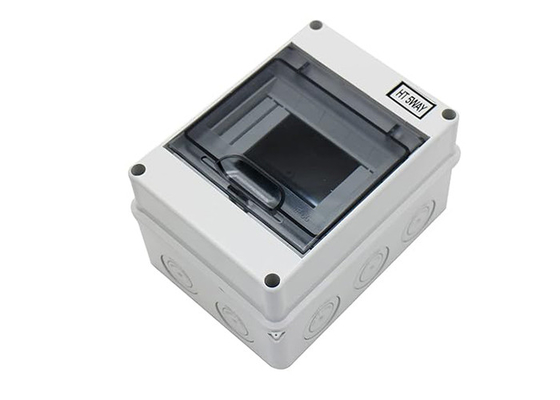 Caja de distribución de interruptores de circuito exterior impermeable a 5 agujeros con cubierta transparente