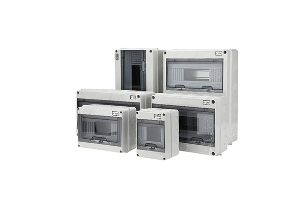 IP65 Protección del agua PC Caja de conexión eléctrica de plástico MCB Panel de interruptor montado Caja de distribución