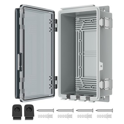 M20 Revestimiento de caja de unión exterior impermeable de plástico con cubierta transparente con bisagra