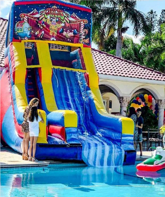 Moderno, sencillo y asequible, tobogán de agua inflable comercial y casa de rebote para niños