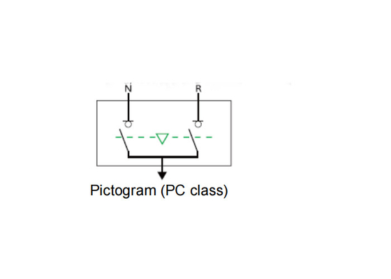 Interruptor de transferencia automática de clase PC con liberación de sobrecorriente y corriente nominal 32-100A