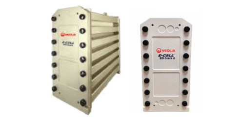 Veolia E-Cell* EDI MK-3PharmHT Modulo edi de pila Flujo 3,4 m3/h (15 gpm), Conductividad inferior a 109 μs/Cm