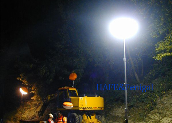 Construcción nocturna de carreteras pavimentación sin resplandor luces de globo en halógeno 650W-4000W