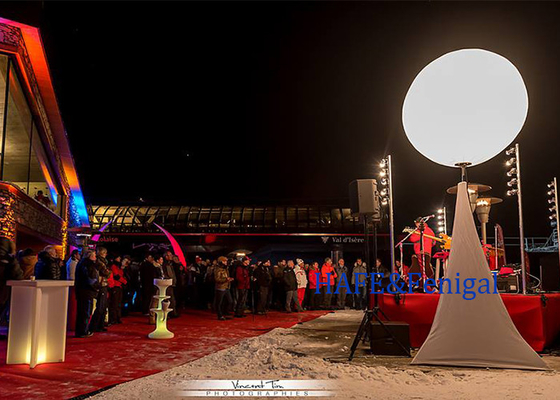 Inflable para exteriores, portable, de postura de palo, de luz, globo LED de 400W, trípode publicitario
