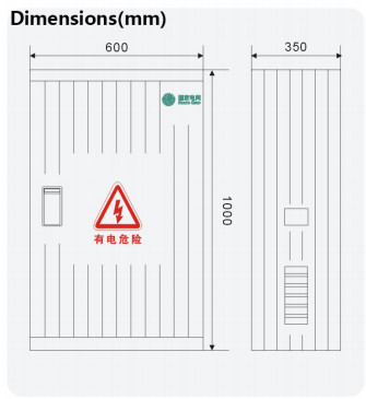 Caja de recubrimiento de fibra de vidrio eléctrica personalizada de 1000x600x350 mm