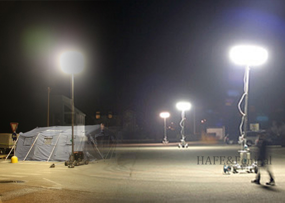 Iluminación industrial y de rescate al aire libre de 200W, luz de globo de trípode sin resplandor personalizable