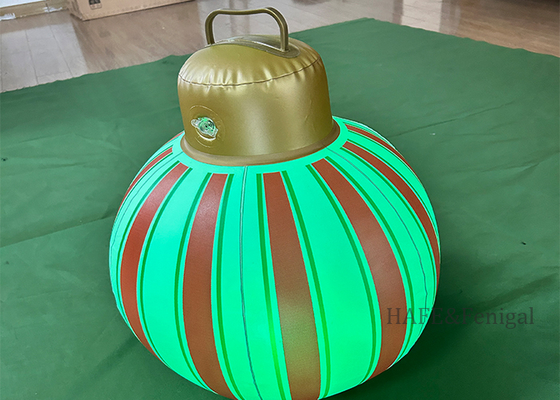 Luz LED para globos navideños de PVC inflable (Plata/Oro) - Decoración para el hogar al aire libre, impresionante torre de luz de globos