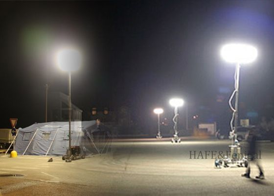 Solución de iluminación industrial de rescate con globos LED con trípode de 200W sin deslumbramiento