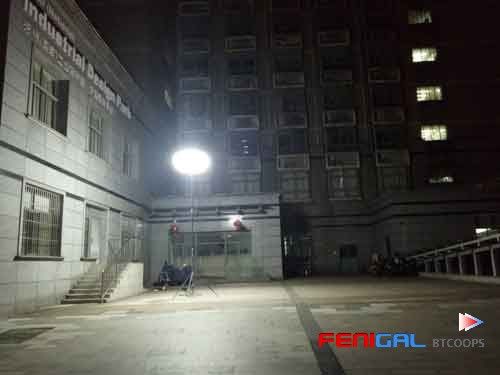 Solución de iluminación industrial de rescate con globos LED con trípode de 200W sin deslumbramiento