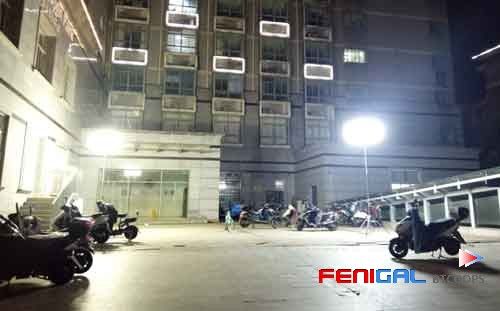 Solución de iluminación industrial de rescate con globos LED con trípode de 200W sin deslumbramiento