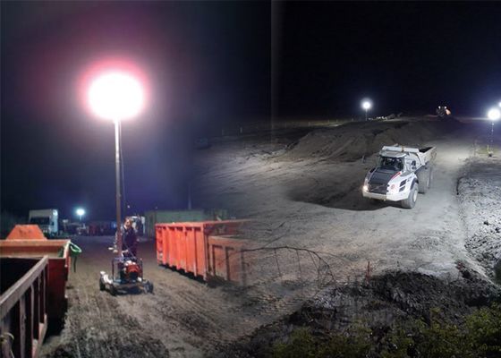 Globos LED con trípode HAFE Sun Series 1200W 40000-48000 lúmenes Luz sin deslumbramiento para rescate industrial, construcción y emergencias