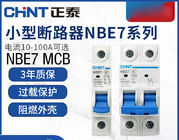 Chint NBE7, NB7 disyuntor miniatura 6~63A, 80~125A, 1P, 2P, 3P, 4P para la protección de circuito AC220, 230V, uso 240V