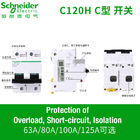 El disyuntor industrial 63A~125A, 1P, 2P, 3P, 4P de Acti9 C120 para la protección de circuito AC230V/400V se dirige o uso industrial