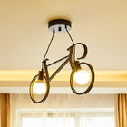 Luz pendiente 9w de la bicicleta interior creativa del LED para el blanco del negro del balcón del dormitorio