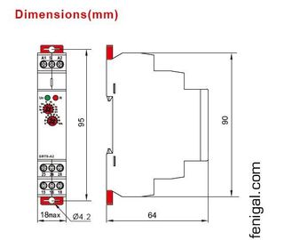 Retransmisión de retraso de tiempo RT8-AB de AC-DC 12-240V en de los 0.1s-10m