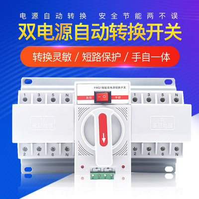 interruptor automático de la transferencia del ATS de 63A 2P Mini Dual Power Single Phase