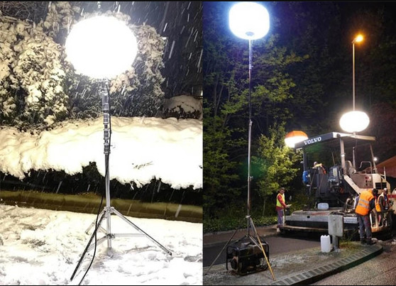 360 grados SUN 480W Luz de globo LED para la noche Construcción Iluminación de la zona de trabajo libre de resplandor