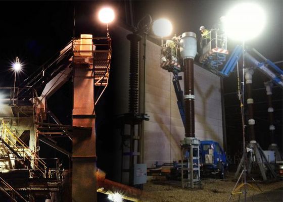 Torre de luz de globo de seguridad LED de 600W    Iluminación sin resplandor para reparaciones de edificios de carreteras