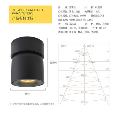 Proyectores del techo de la cocina LED, superficie nórdica del pasillo de Downlights del techo del LED montada